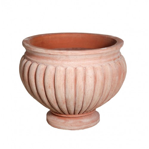 Vaso in terracotta Coppa Scannellata  Laboratorio San Rocco Colorazione  Terracotta Altezza 37 Diametro Massimo (Cm) 35